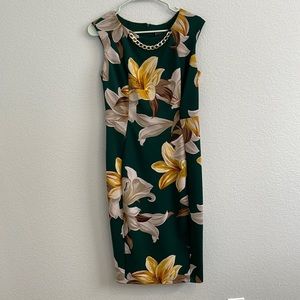 Enfocus Studio Women’s Green Floral Dress - size 8